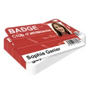 Badge plastique nominatif avec photo et cordon