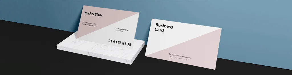 Cartes de visite papier imprimées en quadrichromie