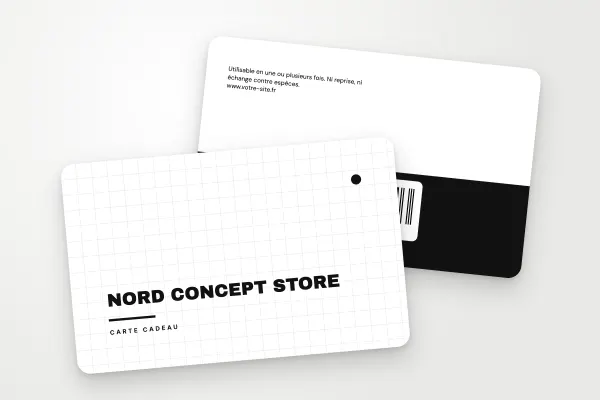 Design « Nord Concept Store » pour carte cadeau à commander en ligne (boutiques et commerces, minimaliste, noir et blanc)