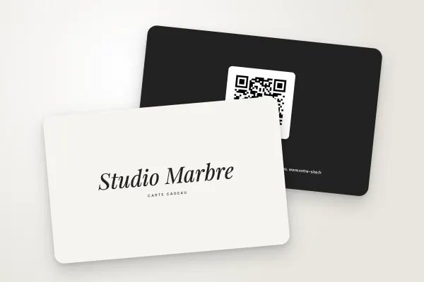 Design « Studio Marbre » pour carte cadeau à commander en ligne (boutiques et commerces, italique élégant, pierre)