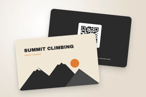 Design « Summit Climbing » pour carte cadeau à commander en ligne (sport et bien-être, montagnes)