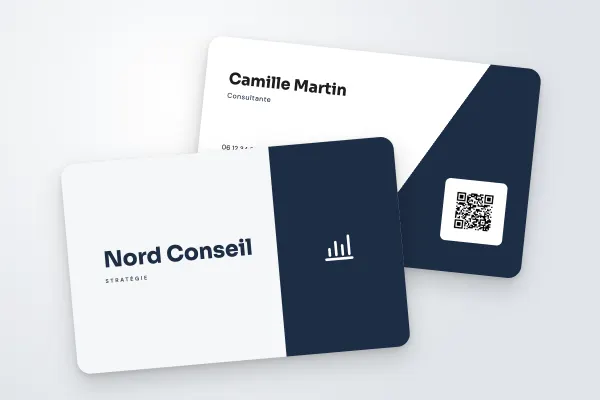 Design « Nord Conseil » pour carte de visite à commander en ligne (conseil et créatifs, deux tons, ardoise)