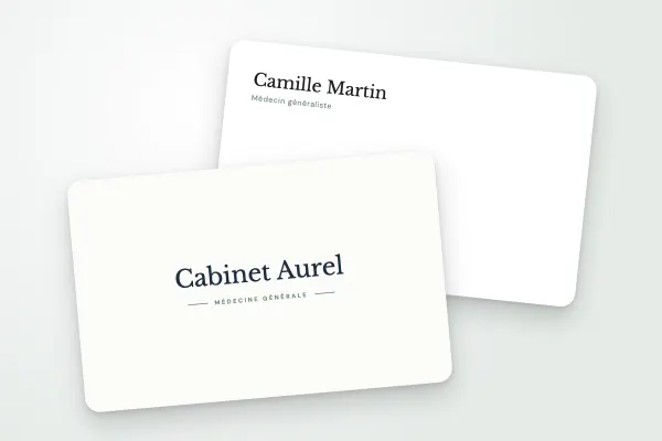Design « Cabinet Aurel » pour carte de visite à commander en ligne (santé et bien-être, ornement, sauge)