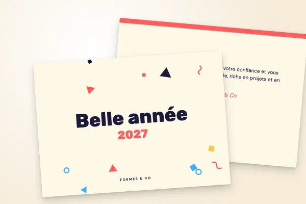 Design « Formes & Co » pour carte de vœux à commander en ligne (pop et coloré, formes géométriques, esprit memphis · a6 (10 × 15 cm))